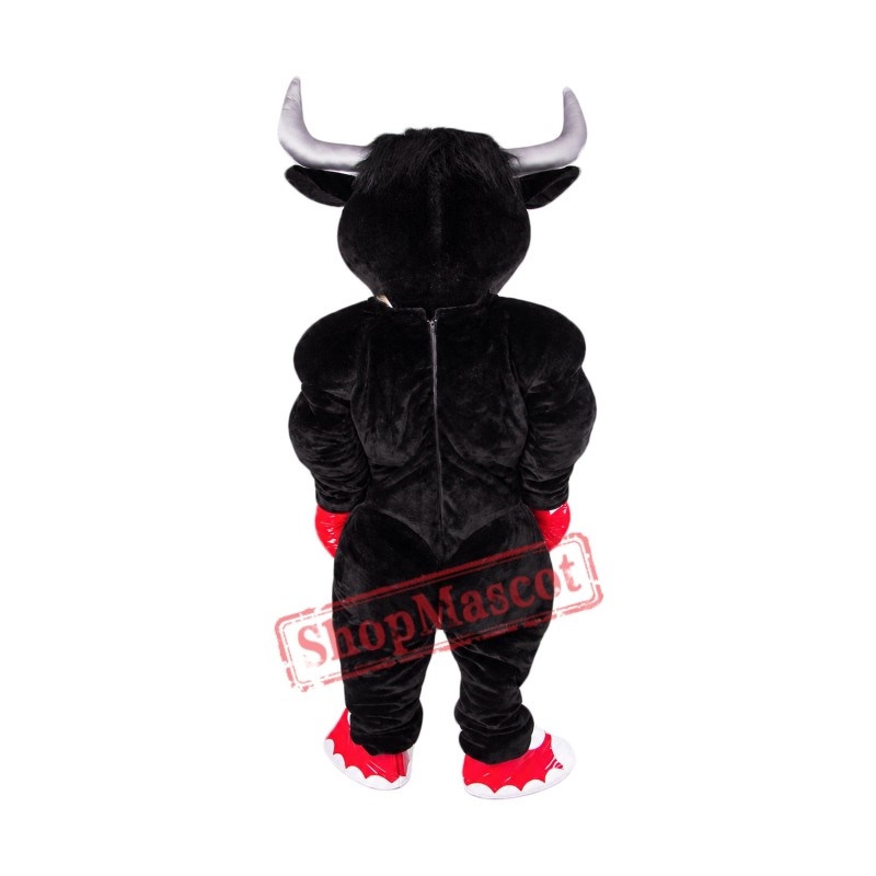 Sport Black Bull Mascot Costume Sport Black Bull Mascot Costume