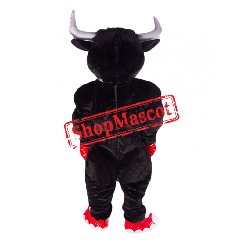 Sport Black Bull Mascot Costume
