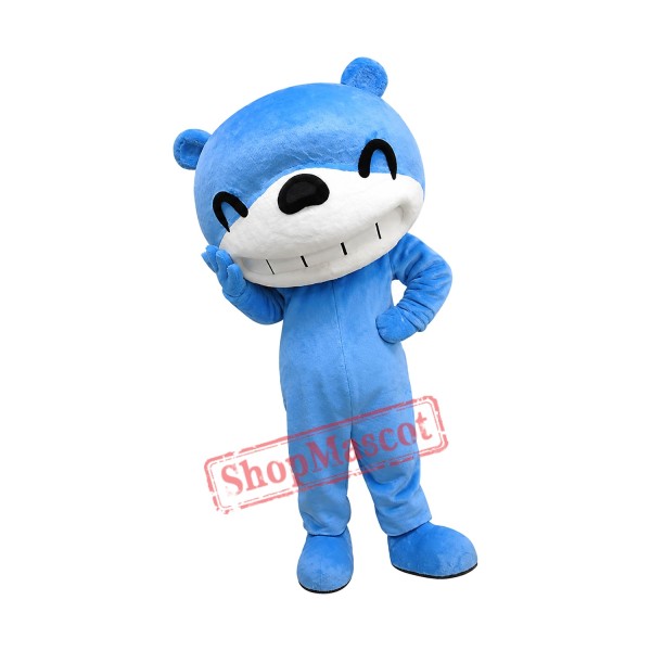 Blue & White Bear Mascot Costume