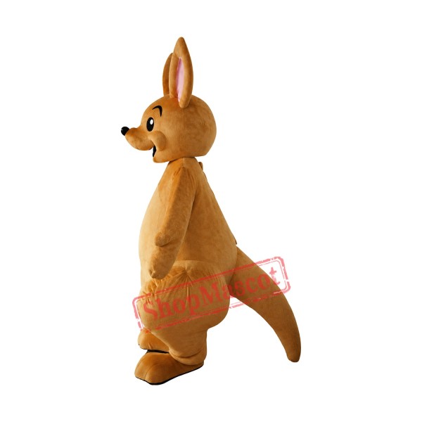 Happy Lightweight Yellow Kangaroo Mascot Costume Happy Lightweight Yellow Kangaroo Mascot Costume