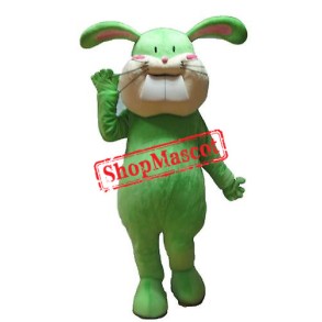 Green Lightweight Bunny Mascot Costume
