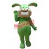 Green Lightweight Bunny Mascot Costume