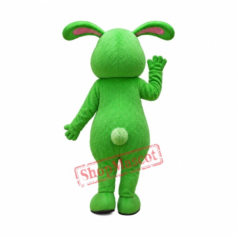 Green Lightweight Bunny Mascot Costume