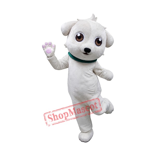 Super Cute Lightweight White Dog Mascot Costume Super Cute Lightweight White Dog Mascot Costume