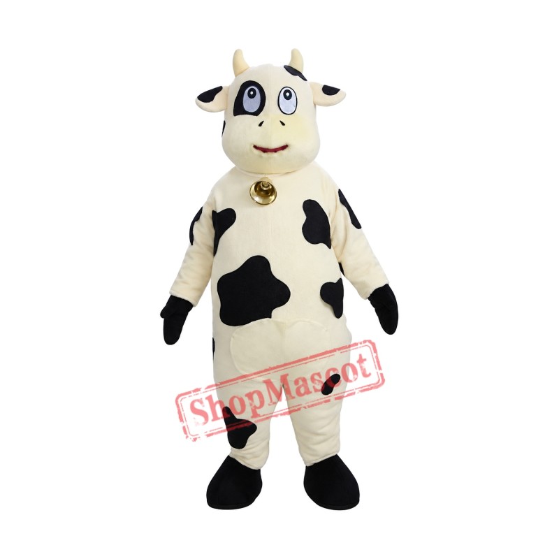 White and Black Cow Mascot Costume White and Black Cow Mascot Costume