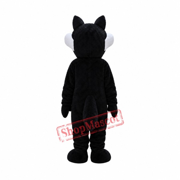Cheap White Black Wolf Mascot Costume Cheap White Black Wolf Mascot Costume