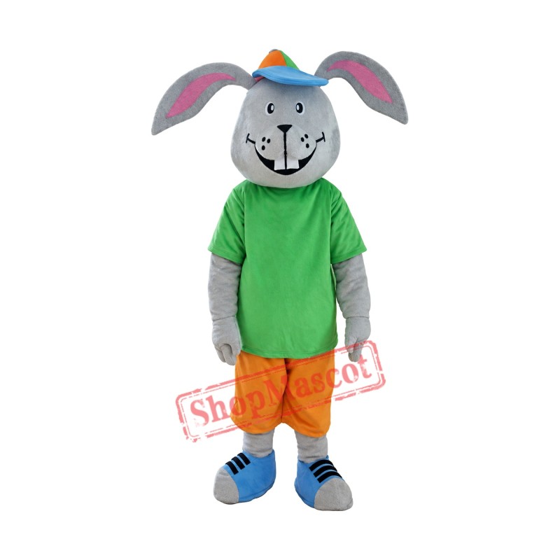 Smiling Rabbit Mascot Costume Smiling Rabbit Mascot Costume