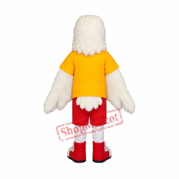 White Falcon Mascot Costume White Falcon Mascot Costume