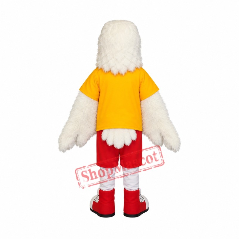 White Falcon Mascot Costume White Falcon Mascot Costume