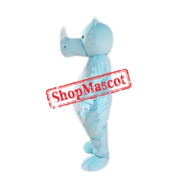 Blue Lightweight Rhinoceros Mascot Costume