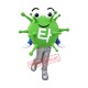 Green Virus Mascot Costume Green Virus Mascot Costume