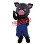 Black & Pink Pig Mascot Costume