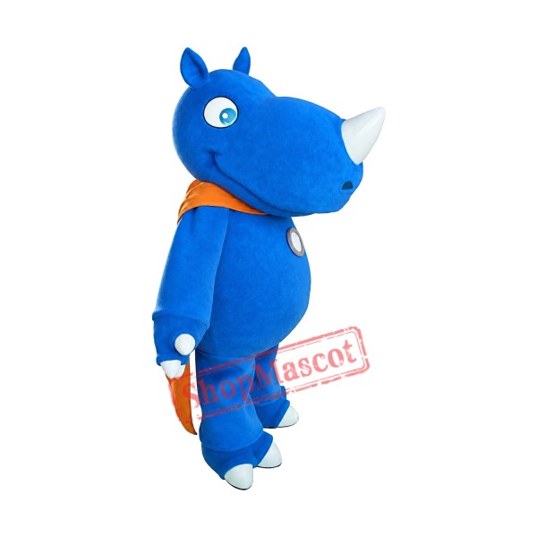 High Quality Blue Rhino Mascot Costume