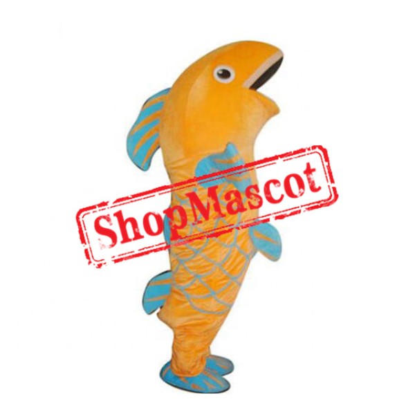 Yellow & Blue Fish Mascot Costume