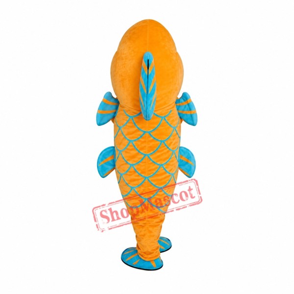Yellow & Blue Fish Mascot Costume Yellow & Blue Fish Mascot Costume