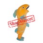 Yellow & Blue Fish Mascot Costume