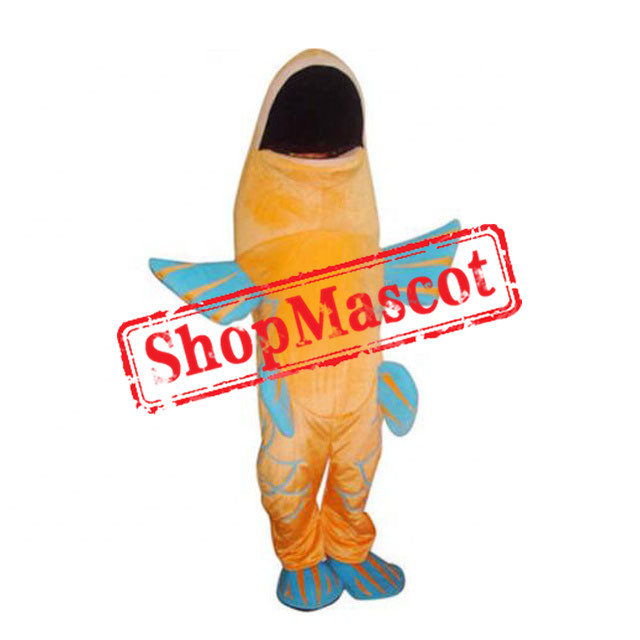 Yellow & Blue Fish Mascot Costume