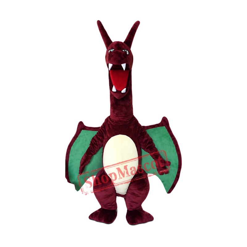 Fierce Lightweight Red Dragon Mascot Costume