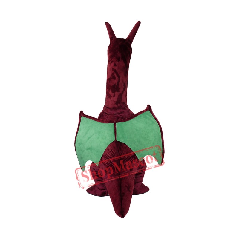 Fierce Lightweight Red Dragon Mascot Costume