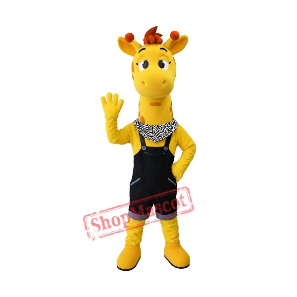 Super Cute Lightweight Yellow Giraffe Mascot Costume Super Cute Lightweight Yellow Giraffe Mascot Costume