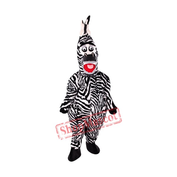 Friendly Lightweight Zebra Mascot Costume