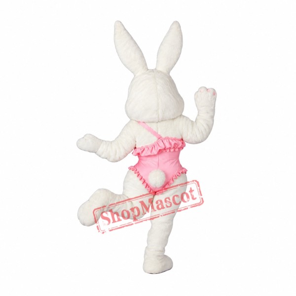 Dancing White Rabbit Mascot Costume Dancing White Rabbit Mascot Costume