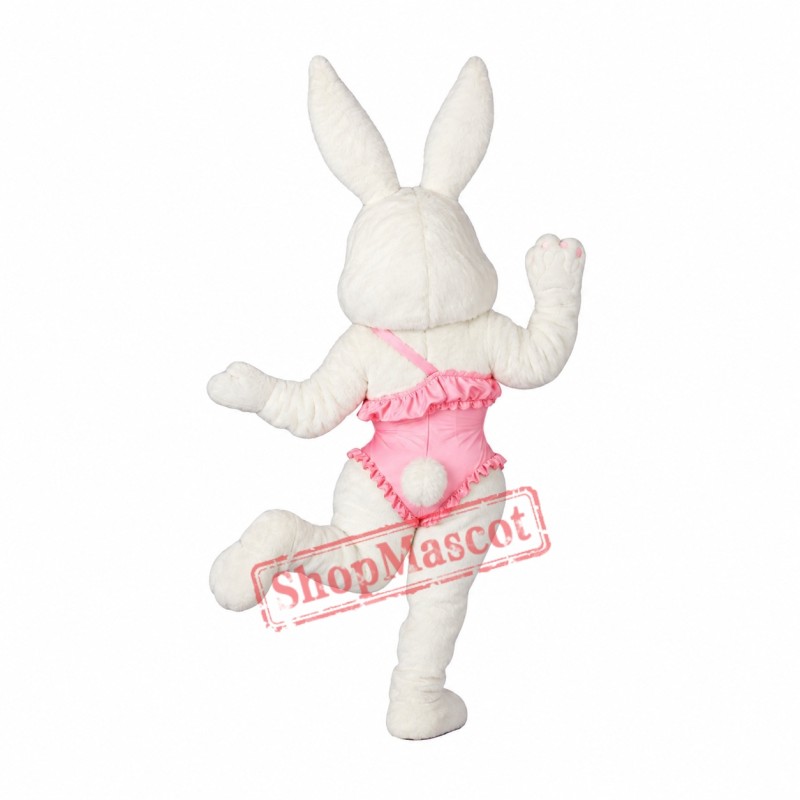 Dancing White Rabbit Mascot Costume Dancing White Rabbit Mascot Costume