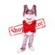 Friendly Adult Rabbit Mascot Costume