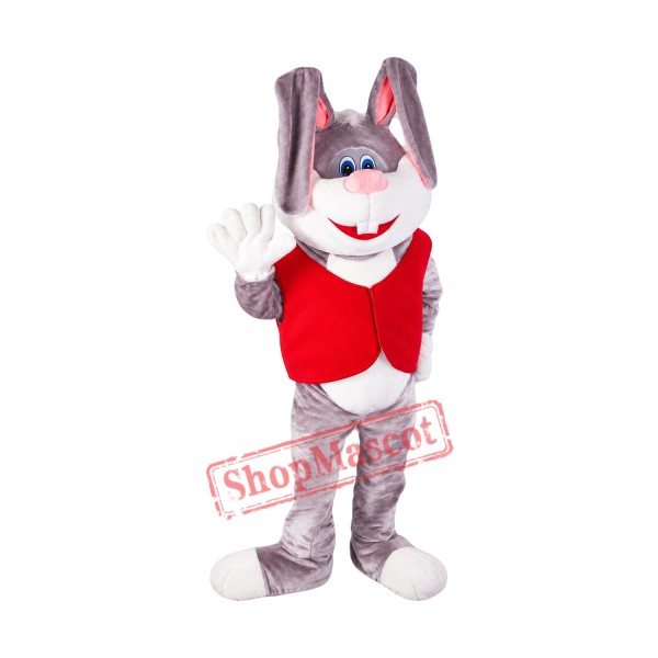 Friendly Adult Rabbit Mascot Costume Friendly Adult Rabbit Mascot Costume