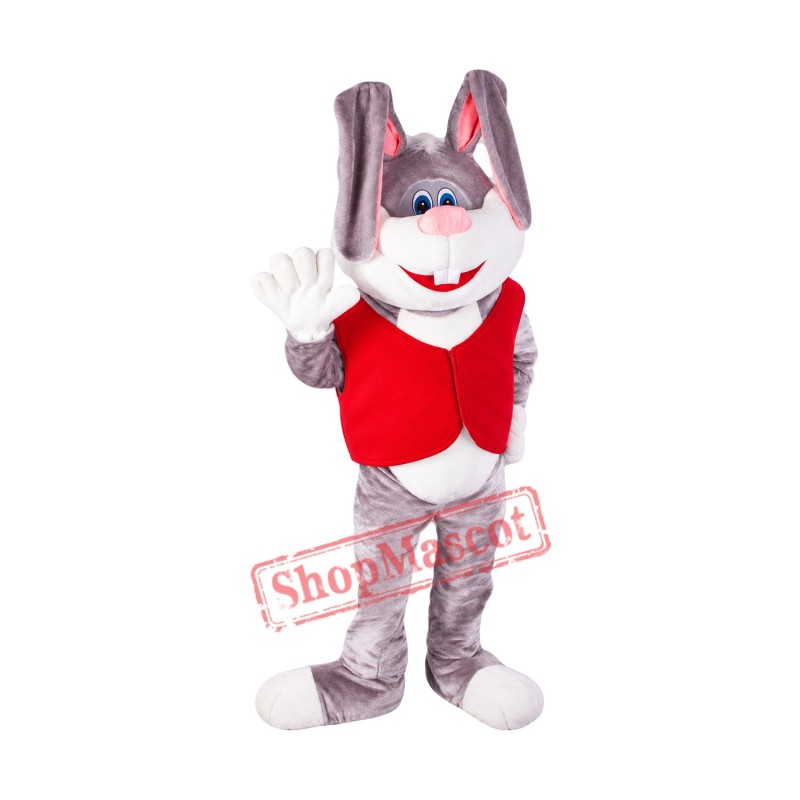 Friendly Adult Rabbit Mascot Costume Friendly Adult Rabbit Mascot Costume
