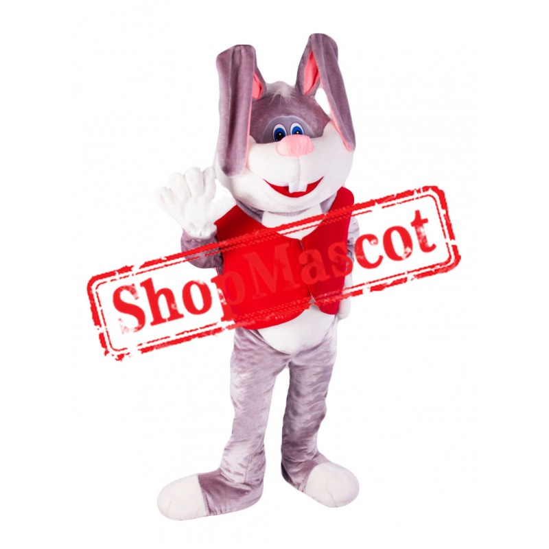 Friendly Adult Rabbit Mascot Costume