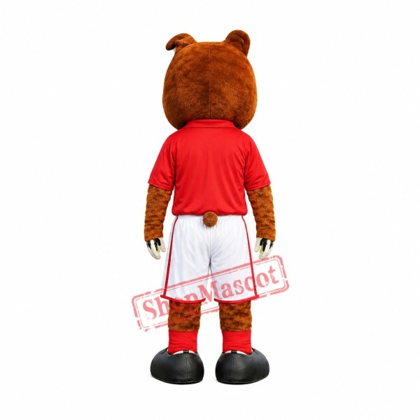 Cute Football Bulldog Mascot Costume