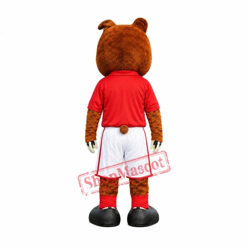 Cute Football Bulldog Mascot Costume