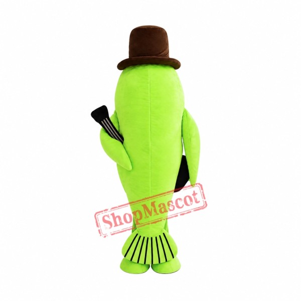 Green Fish Mascot Costume Green Fish Mascot Costume