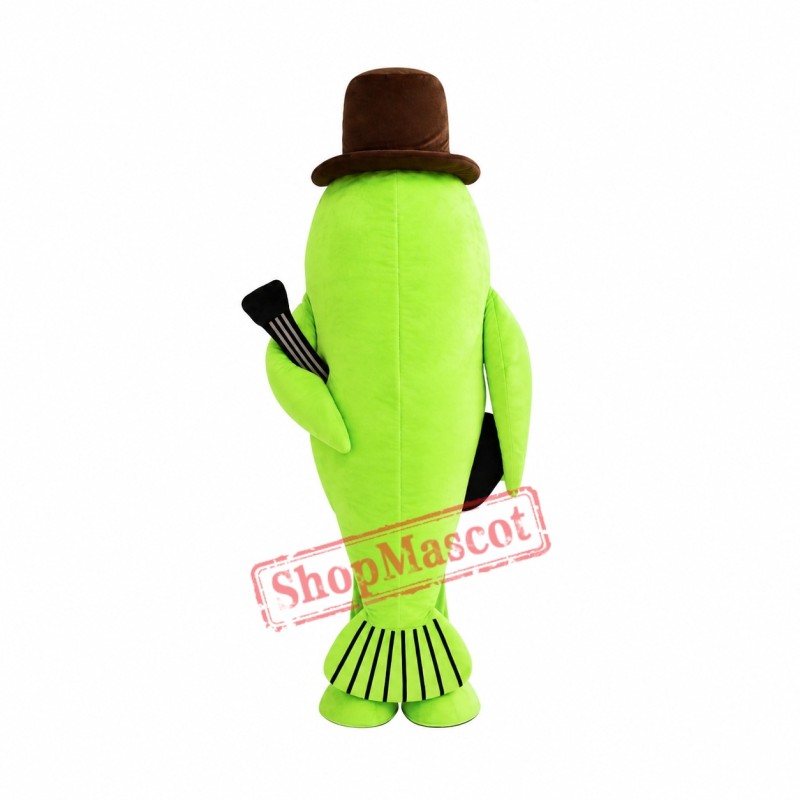 Green Fish Mascot Costume Green Fish Mascot Costume