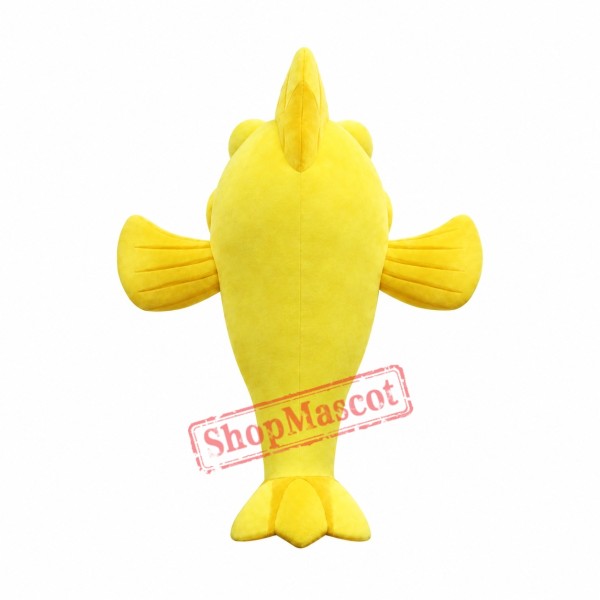 Cute Lightweight Yellow Fish Mascot Costume