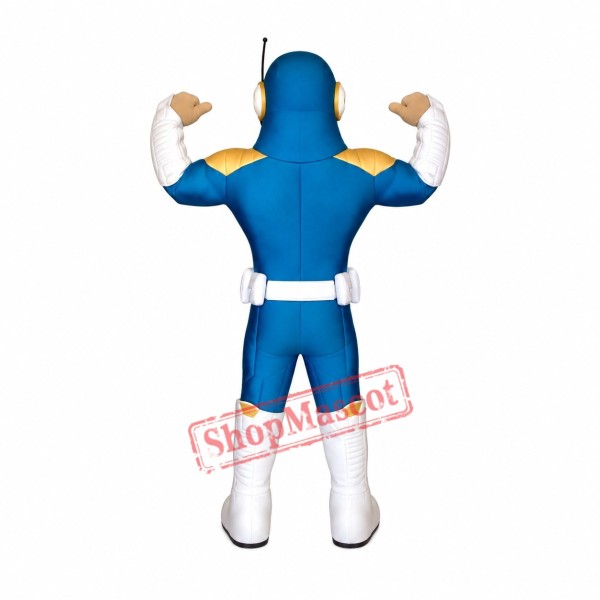 Happy Lightweight Blue Captain Mascot Costume Happy Lightweight Blue Captain Mascot Costume