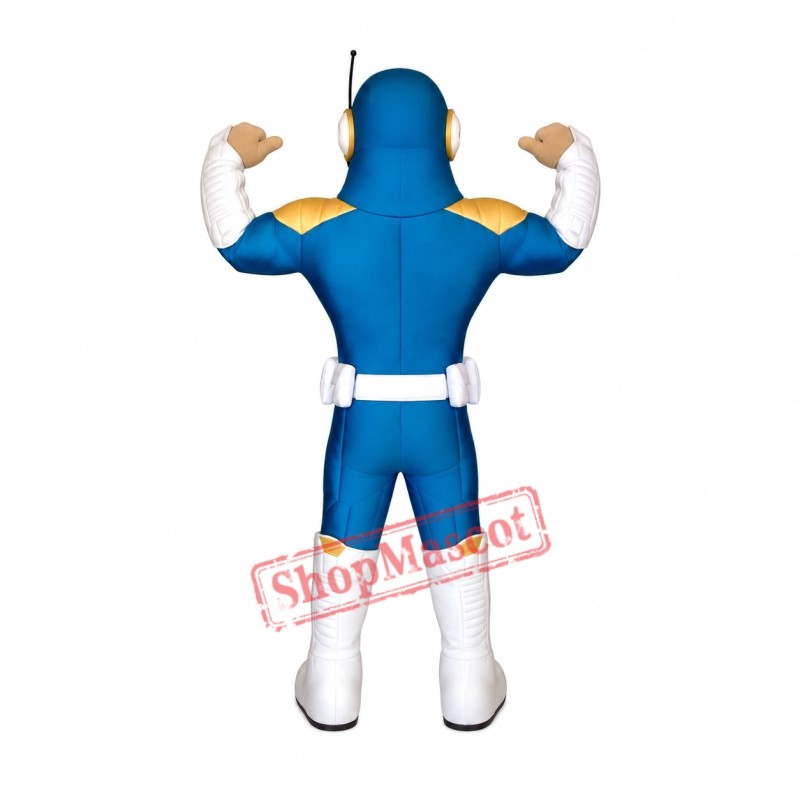 Happy Lightweight Blue Captain Mascot Costume Happy Lightweight Blue Captain Mascot Costume