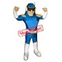 Happy Lightweight Blue Captain Mascot Costume