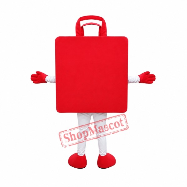 Red Bag Mascot Costume Red Bag Mascot Costume
