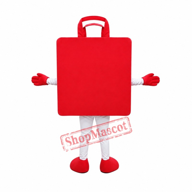 Red Bag Mascot Costume Red Bag Mascot Costume