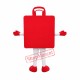Red Bag Mascot Costume Red Bag Mascot Costume