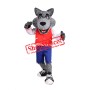 Friendly College Wolf Mascot Costume