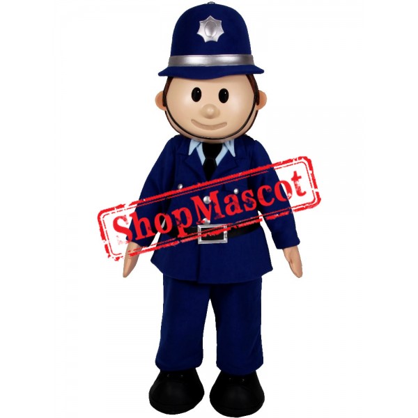 Happy Lightweight Policeman Mascot Costume