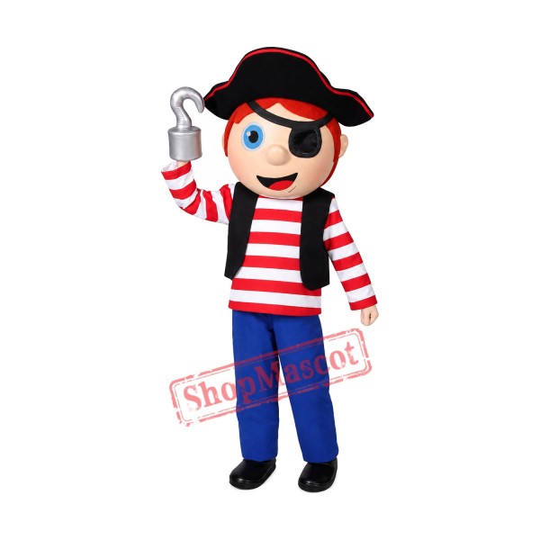 Pirate Boy Mascot Costume Pirate Boy Mascot Costume