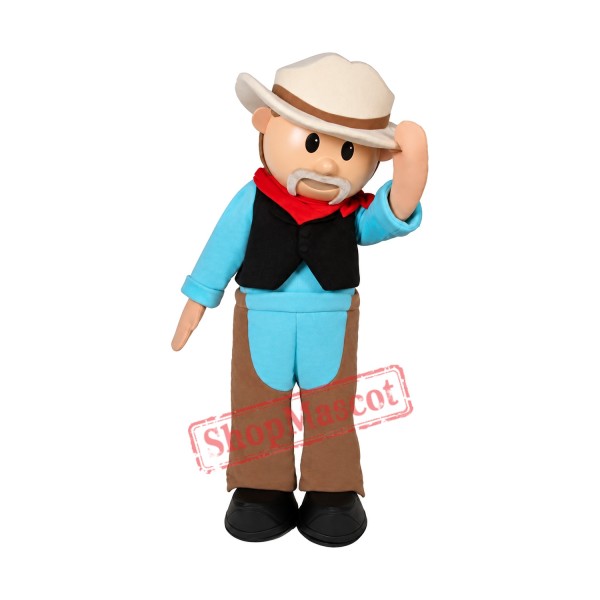 Old Cowboy Mascot Costume