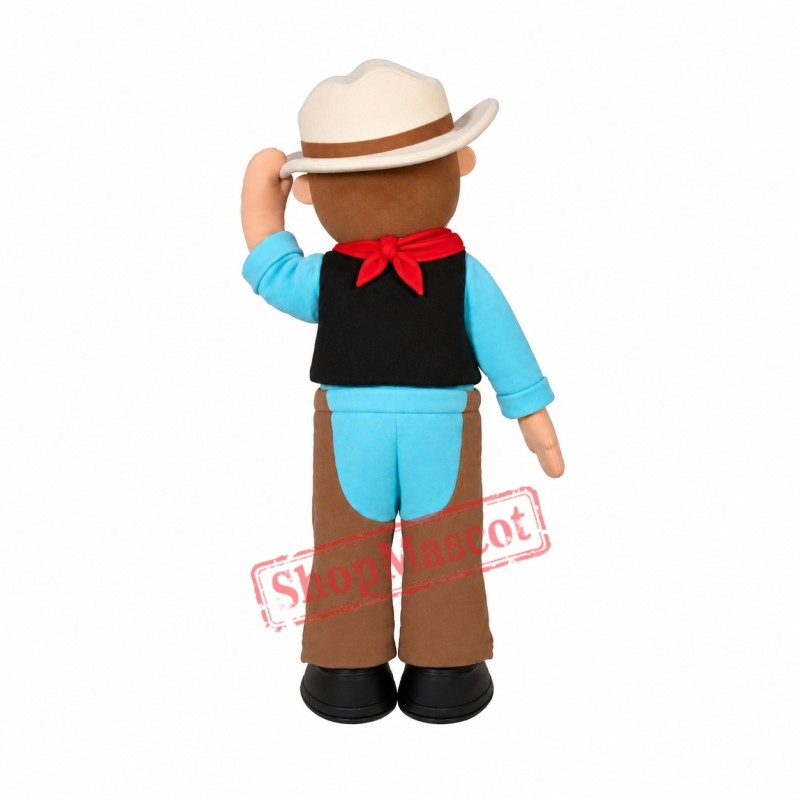 Old Cowboy Mascot Costume Old Cowboy Mascot Costume