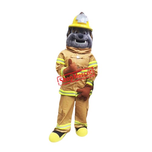Fire Dept Bulldog Mascot Costume