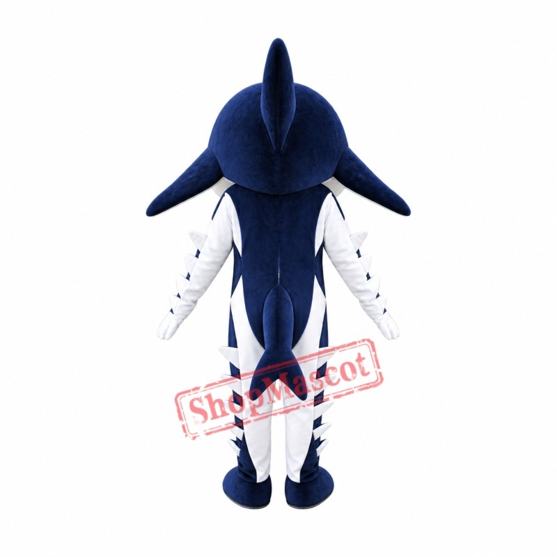 Fierce Blue Shark Mascot Costume