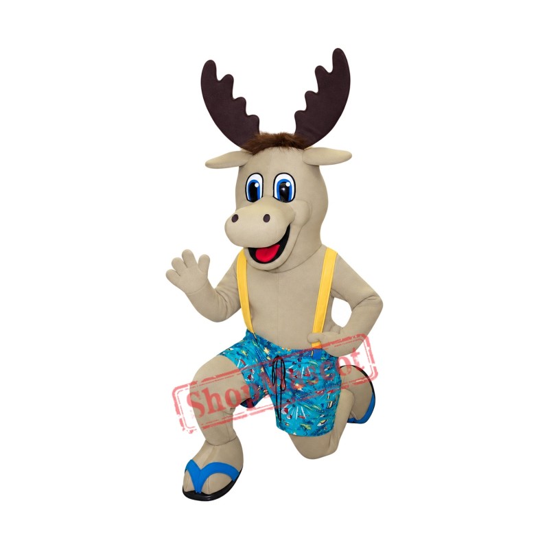 Super Cute Lightweight Moose Mascot Costume